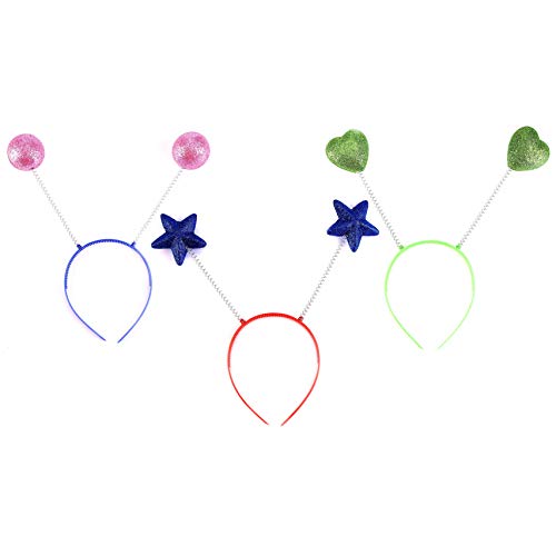 Rhode Island Novelty 10-Inch Head Bopper Assortment - 12 Pack, Plastic Antenna Headbands for Parties