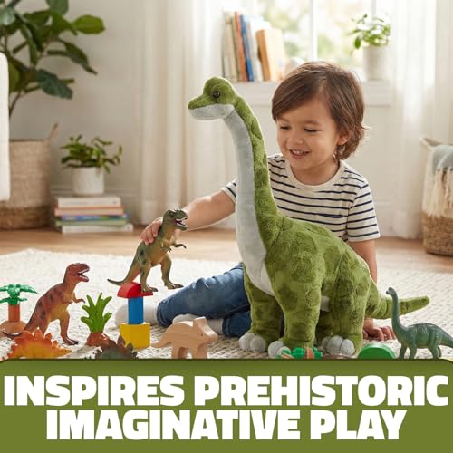 Rhode Island Novelty 15-Inch Brachiosaurus Plush – Soft Dinosaur Toy for Ages 3+