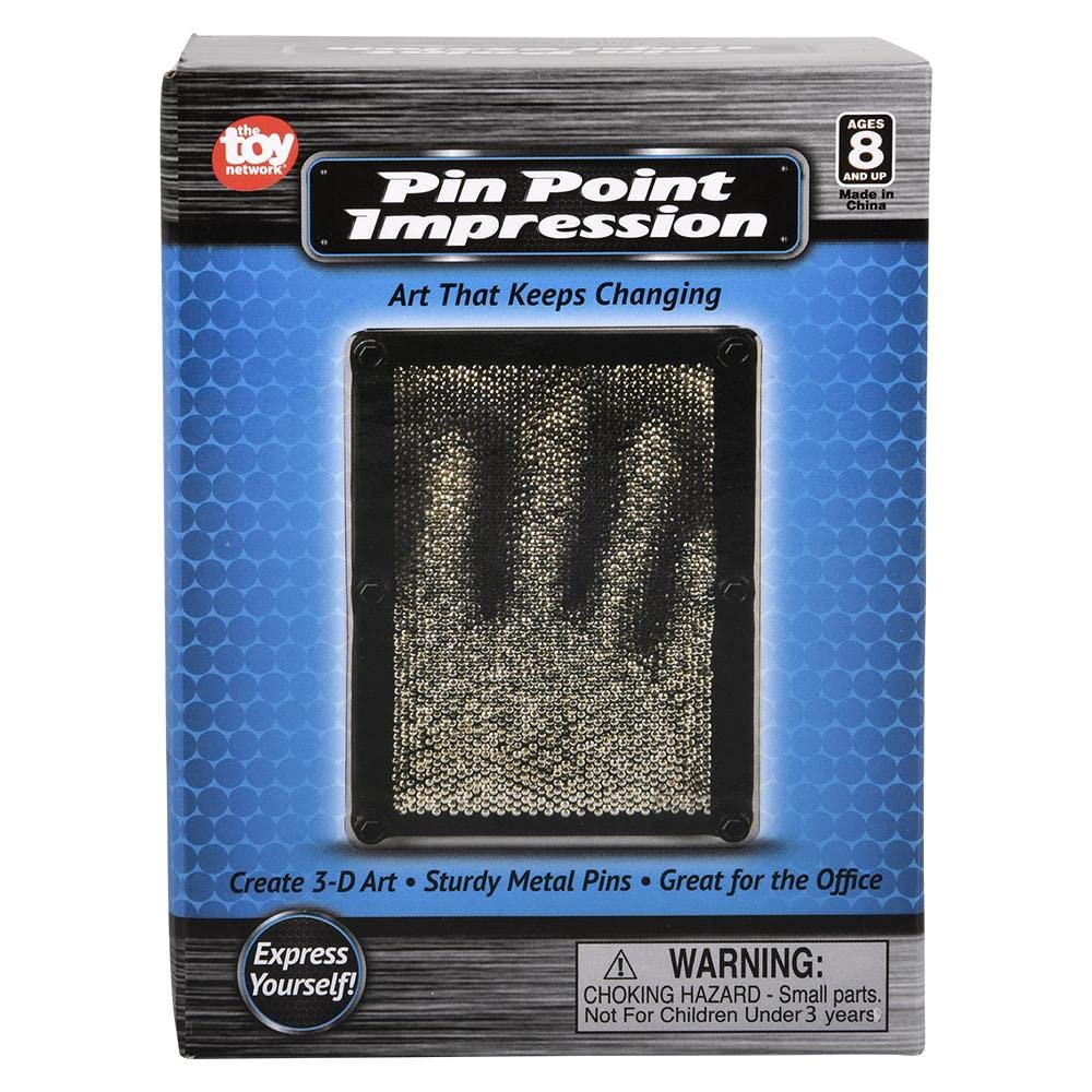 Rhode Island Novelty 3.75x5 Inch Pin Art Game – Classic Metal Pin Screen for Creative 3D Impressions, Ages 5+