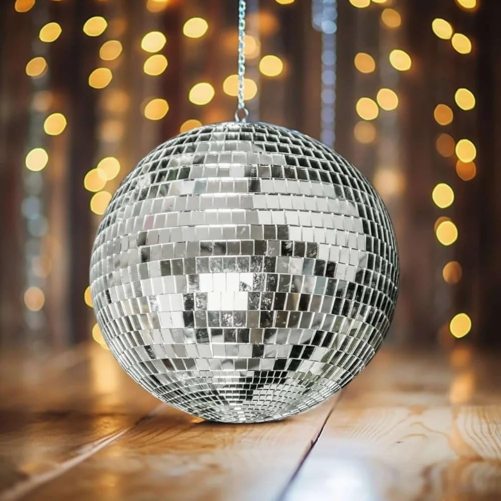 Rhode Island Novelty 8 Inch Mirror Ball – Disco Ball with Hanging Loop for Parties, Ages 8+
