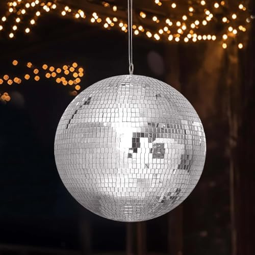 Rhode Island Novelty 8 Inch Mirror Ball – Disco Ball with Hanging Loop for Parties, Ages 8+