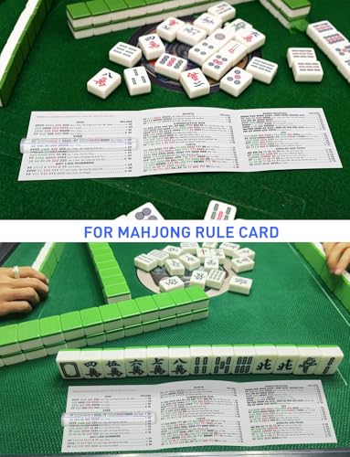 Riamch 2-Pack Mahjong Magnifying Line Reader with Blue Guiding Line – Acrylic Magnifier for Rule Cards, Tile Matching, and Crafts