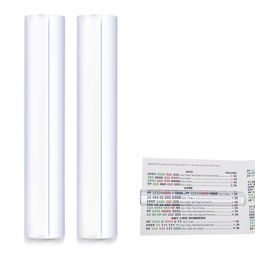 Riamch 2-Pack Mahjong Magnifying Line Reader with Blue Guiding Line – Acrylic Magnifier for Rule Cards, Tile Matching, and Crafts