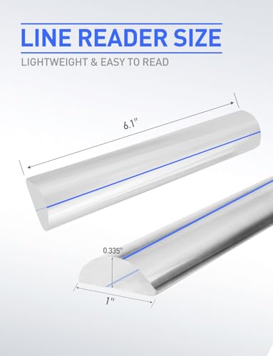 Riamch 2-Pack Mahjong Magnifying Line Reader with Blue Guiding Line – Acrylic Magnifier for Rule Cards, Tile Matching, and Crafts