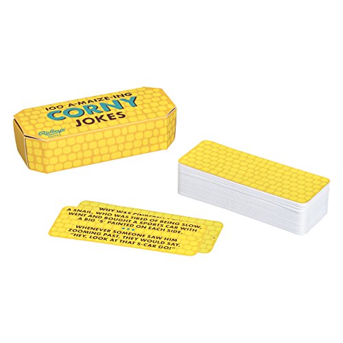 Ridley's 100 A-maize-ing Corny Joke Cards – 100 Family-Friendly Jokes for Kids and Adults in a Corn-Shaped Box