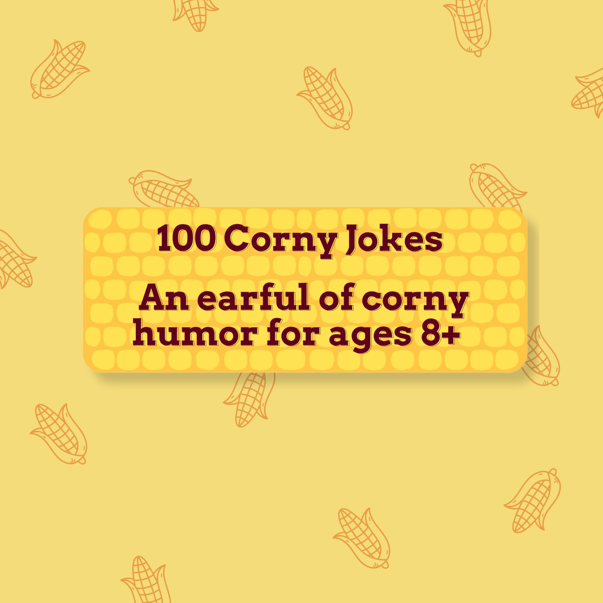 Ridley's 100 A-maize-ing Corny Joke Cards – 100 Family-Friendly Jokes for Kids and Adults in a Corn-Shaped Box
