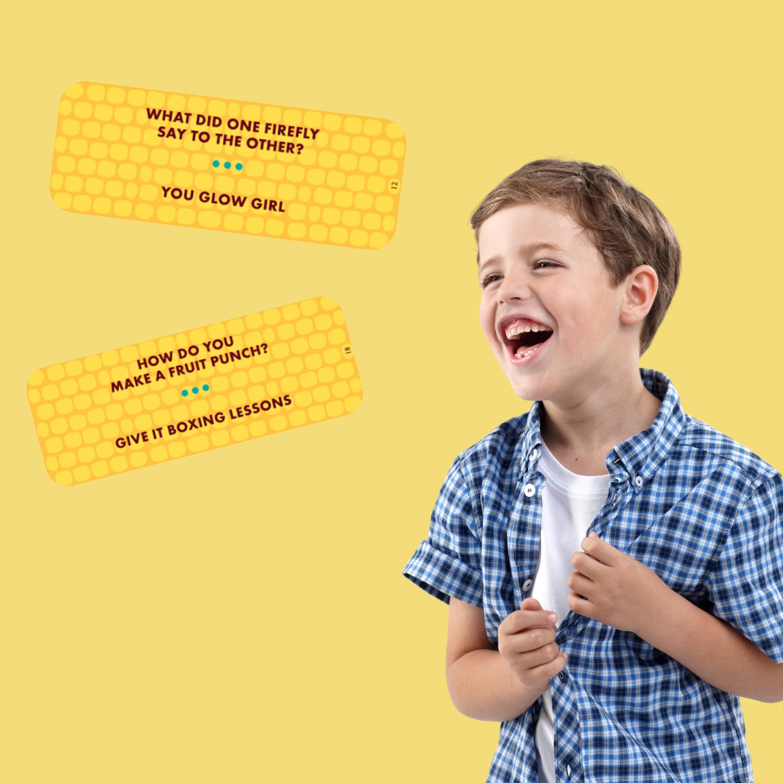 Ridley's 100 A-maize-ing Corny Joke Cards – 100 Family-Friendly Jokes for Kids and Adults in a Corn-Shaped Box