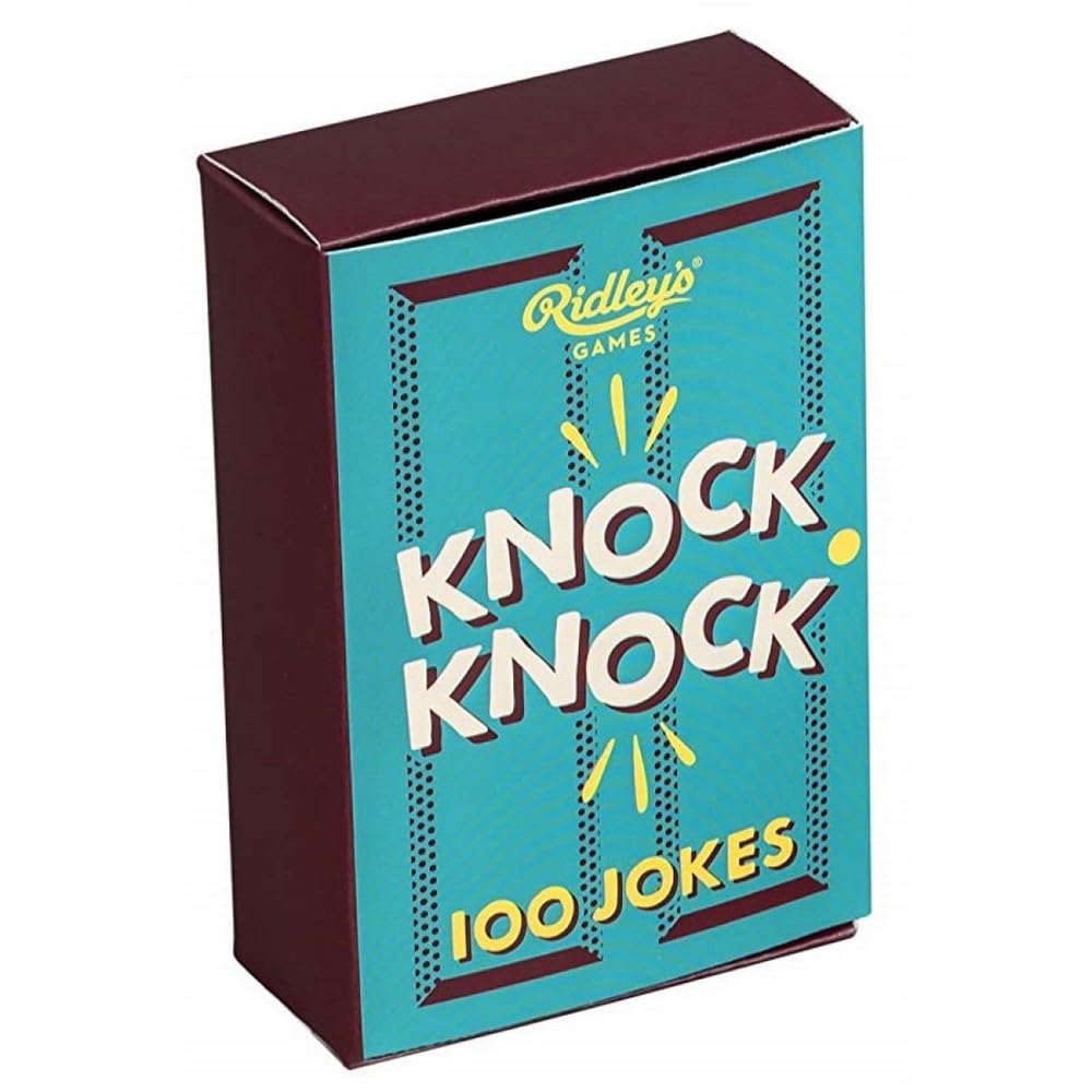 Ridley's 100 Knock Knock Joke Cards – Door-Shaped Box of Silly Jokes for Family Fun