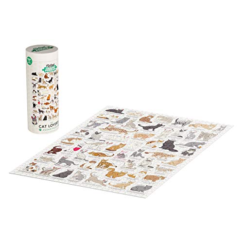 Ridley's 1,000-Piece Cat Lover's Jigsaw Puzzle – Learn 54 Cat Breeds, Includes Poster Guide, Sturdy Storage Tube, Finished Size 28" x 22"
