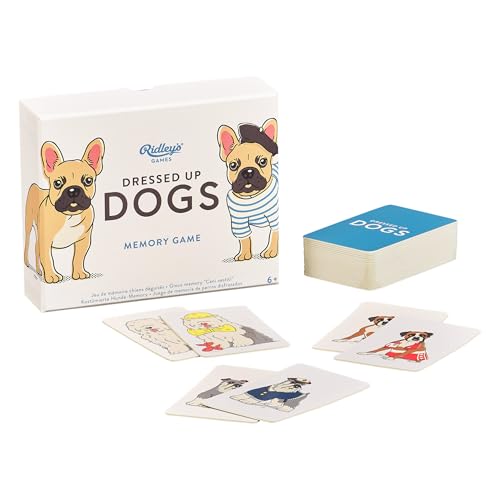 Ridley’s Dressed Up Dogs Memory Game – 50 Matching Cards with Adorable Costumed Dogs