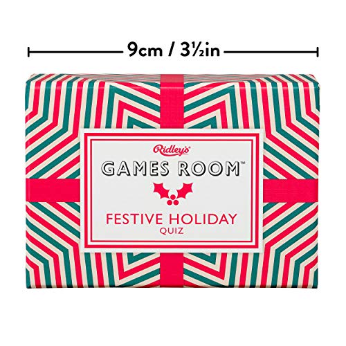 Ridley’s Festive Holiday Trivia Card Game – 140 Unique Quiz Cards for Family Fun, Ages 8+