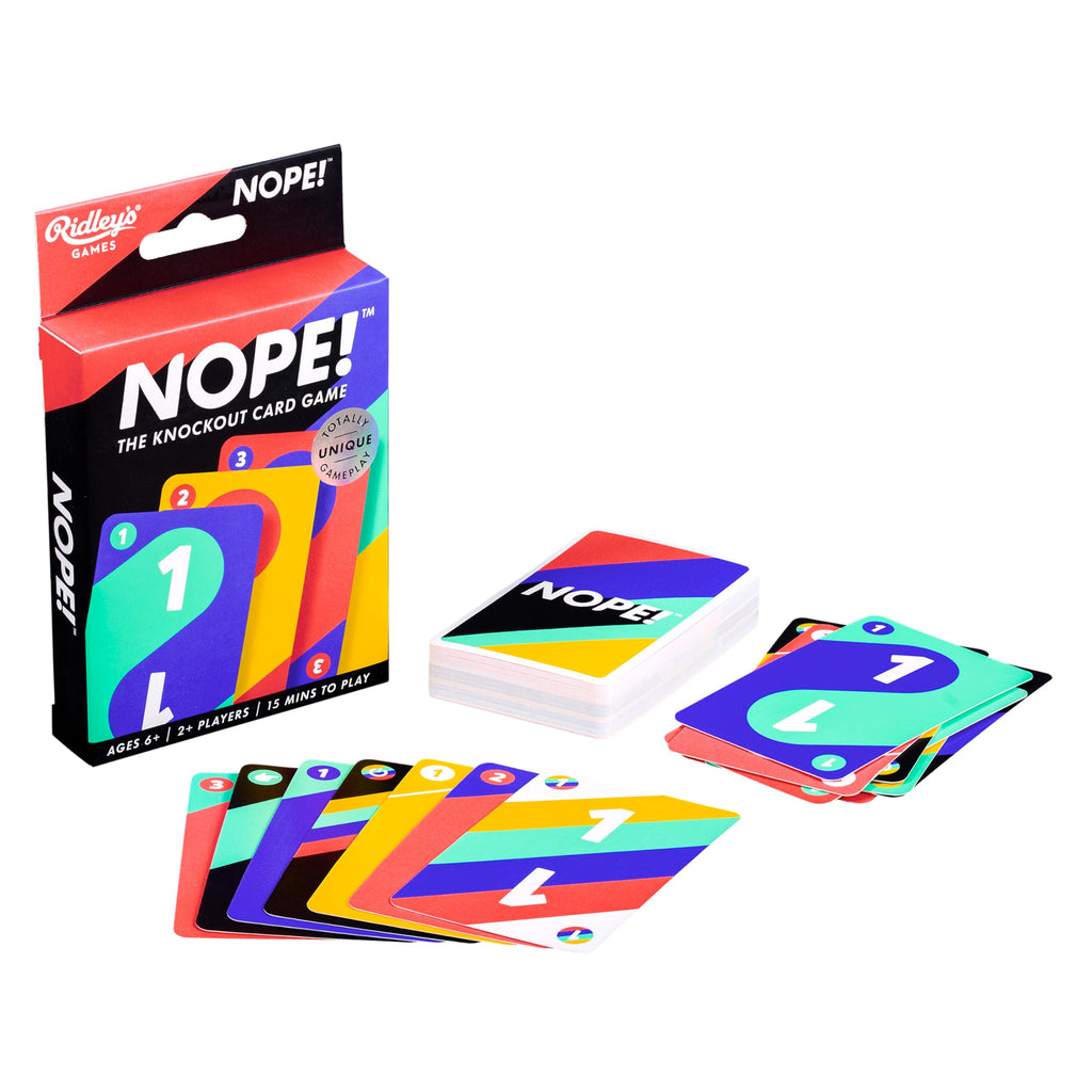 Ridley's Nope! Card Game: Fast-Paced Family Fun for 2+ Players, Ages 6+