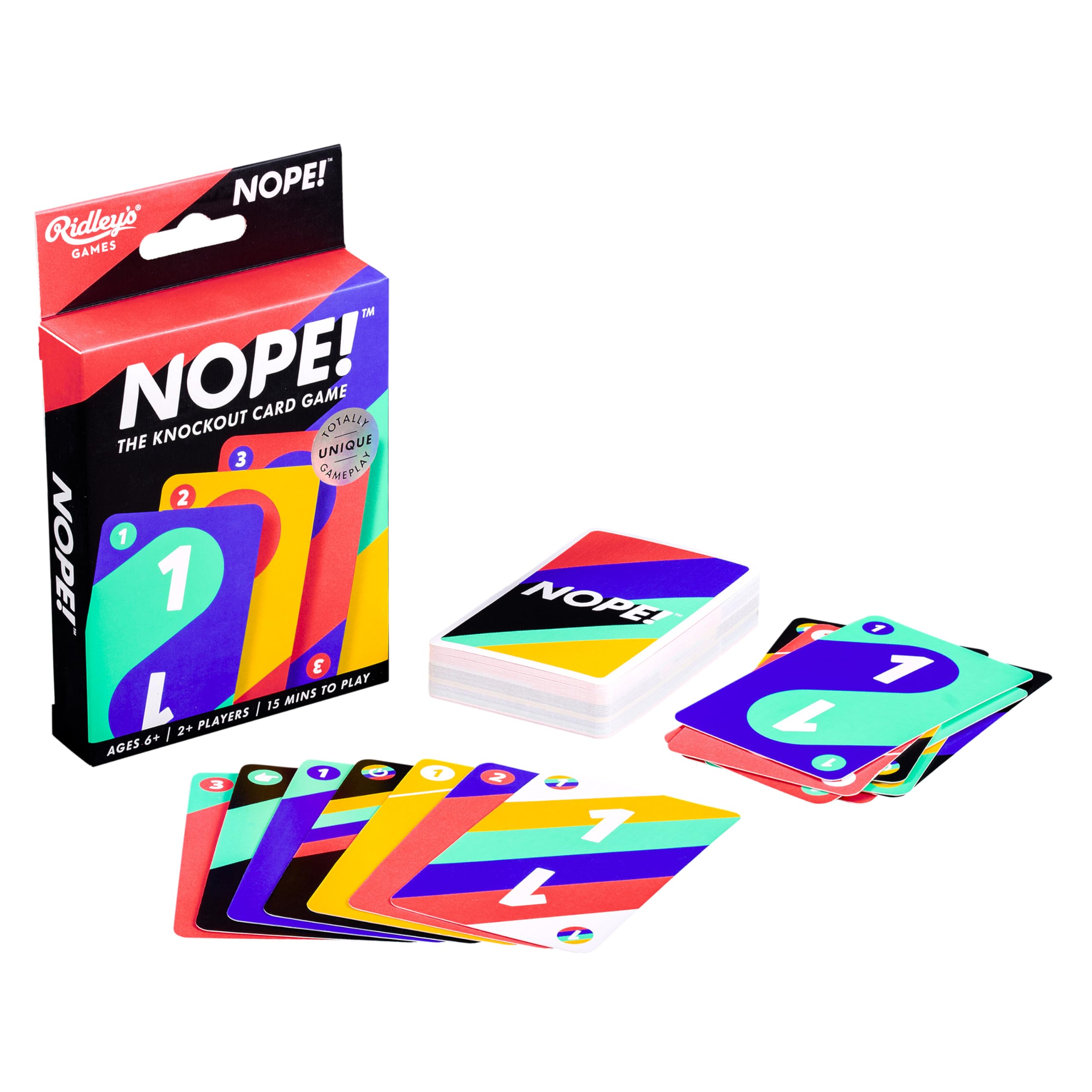 Ridley's Nope! Card Game: Fast-Paced Family Fun for 2+ Players, Ages 6+