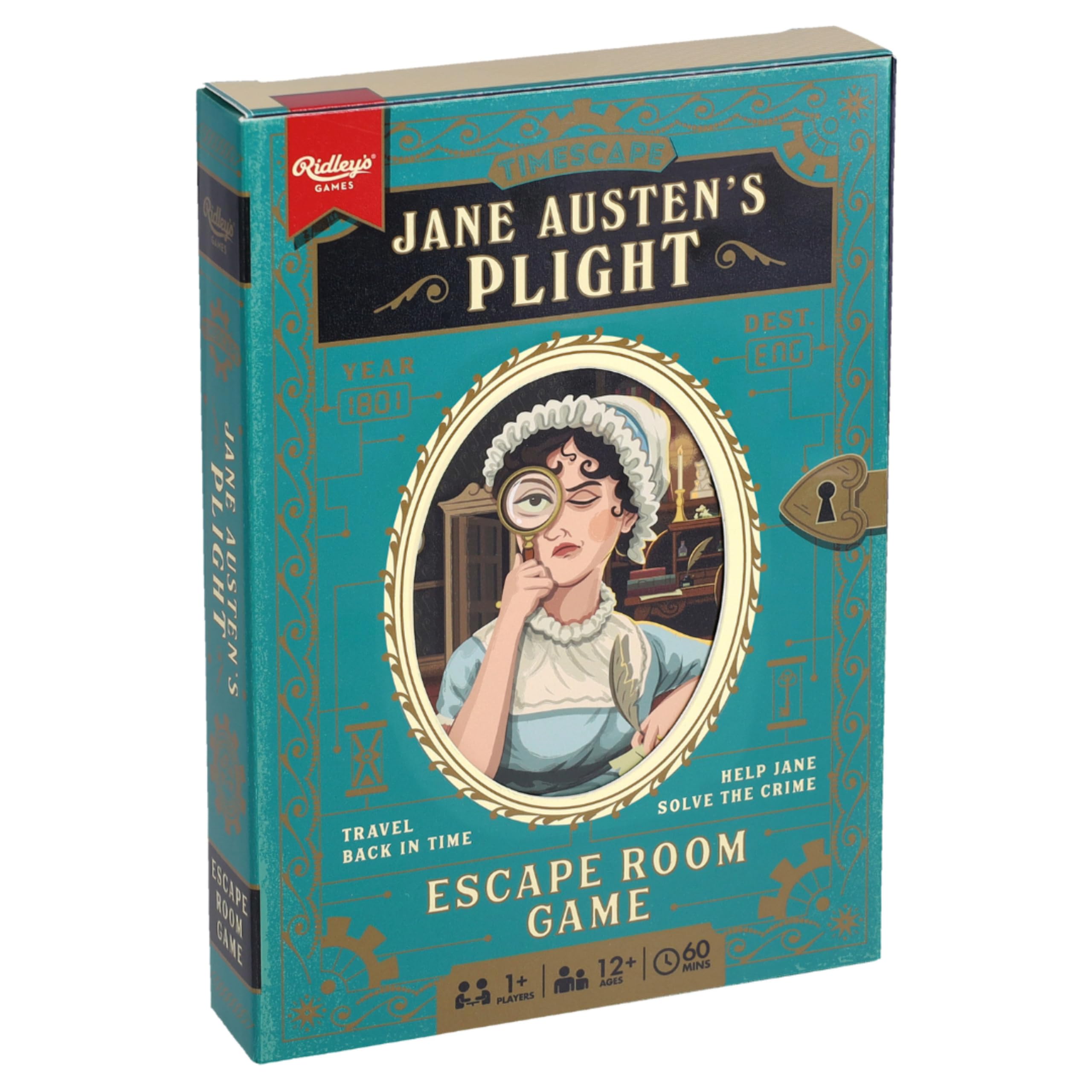 Ridley's Timescape: Jane Austen's Plight – Reusable Escape Room Puzzle Game for 1+ Players, Ages 12+