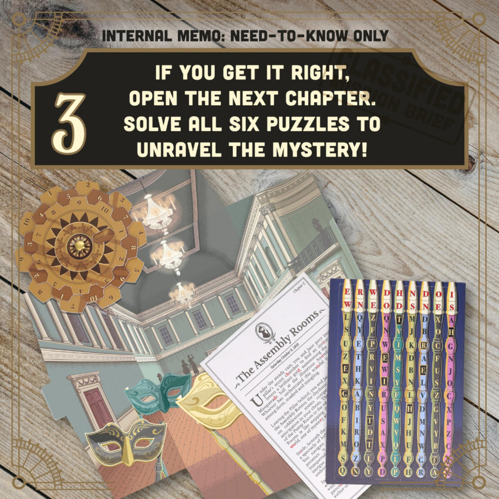 Ridley's Timescape: Jane Austen's Plight – Reusable Escape Room Puzzle Game for 1+ Players, Ages 12+