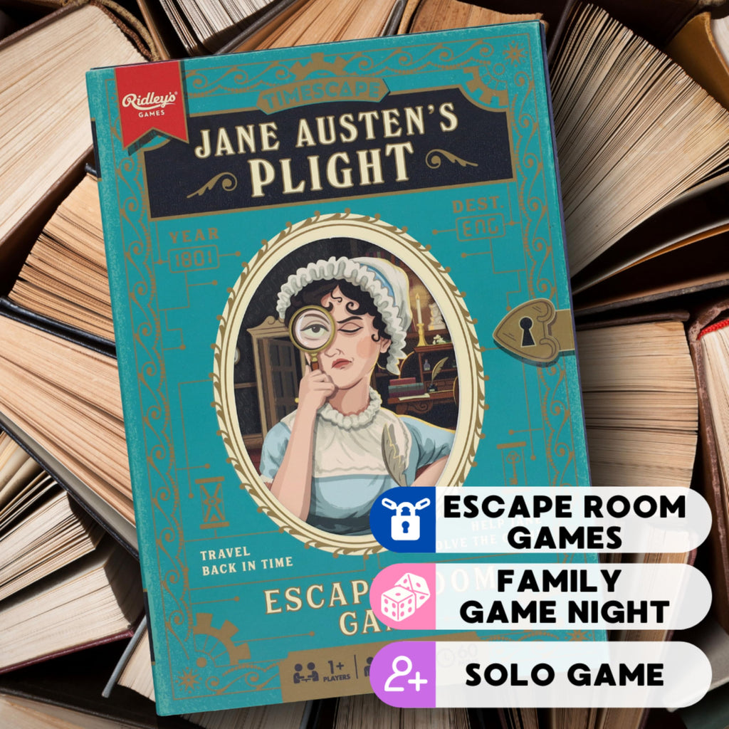 Ridley's Timescape: Jane Austen's Plight – Reusable Escape Room Puzzle Game for 1+ Players, Ages 12+