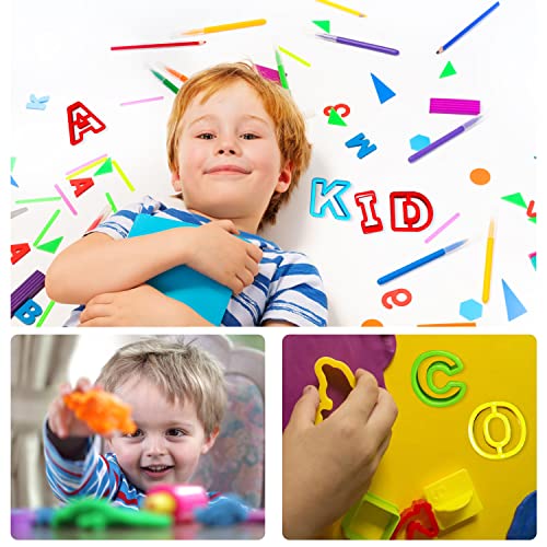 RIMOBUL 41-Piece Alphabet & Numbers Dough Cutter Kit – Non-Toxic ABS Plastic, 1-2 Inch, for Ages 3+