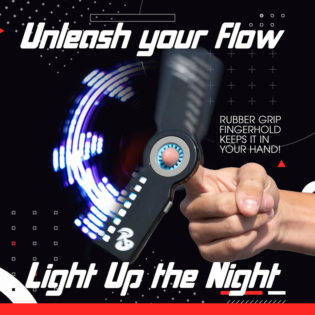 RingSlingr Light Up Fidget Spinner – 4 LED Modes, Glow in the Dark, 10-Hour Battery