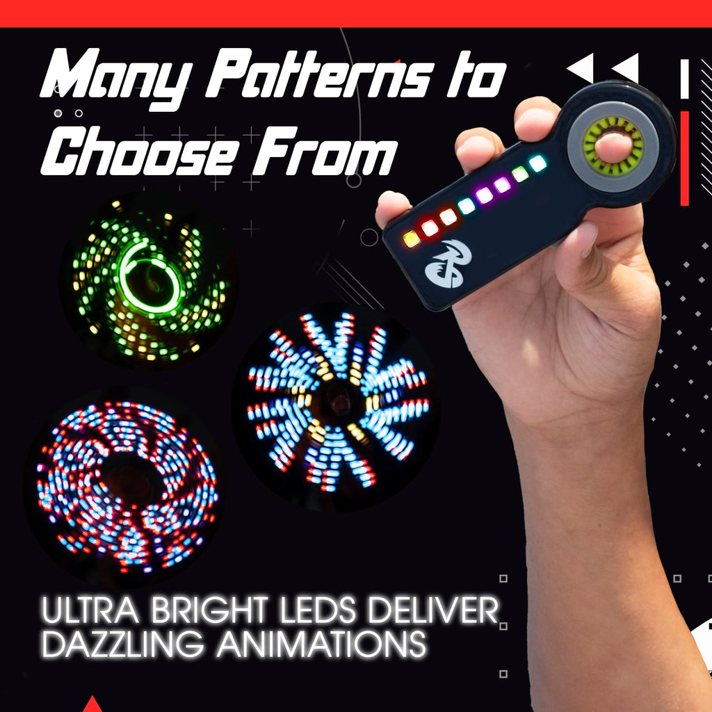 RingSlingr Light Up Fidget Spinner – 4 LED Modes, Glow in the Dark, 10-Hour Battery