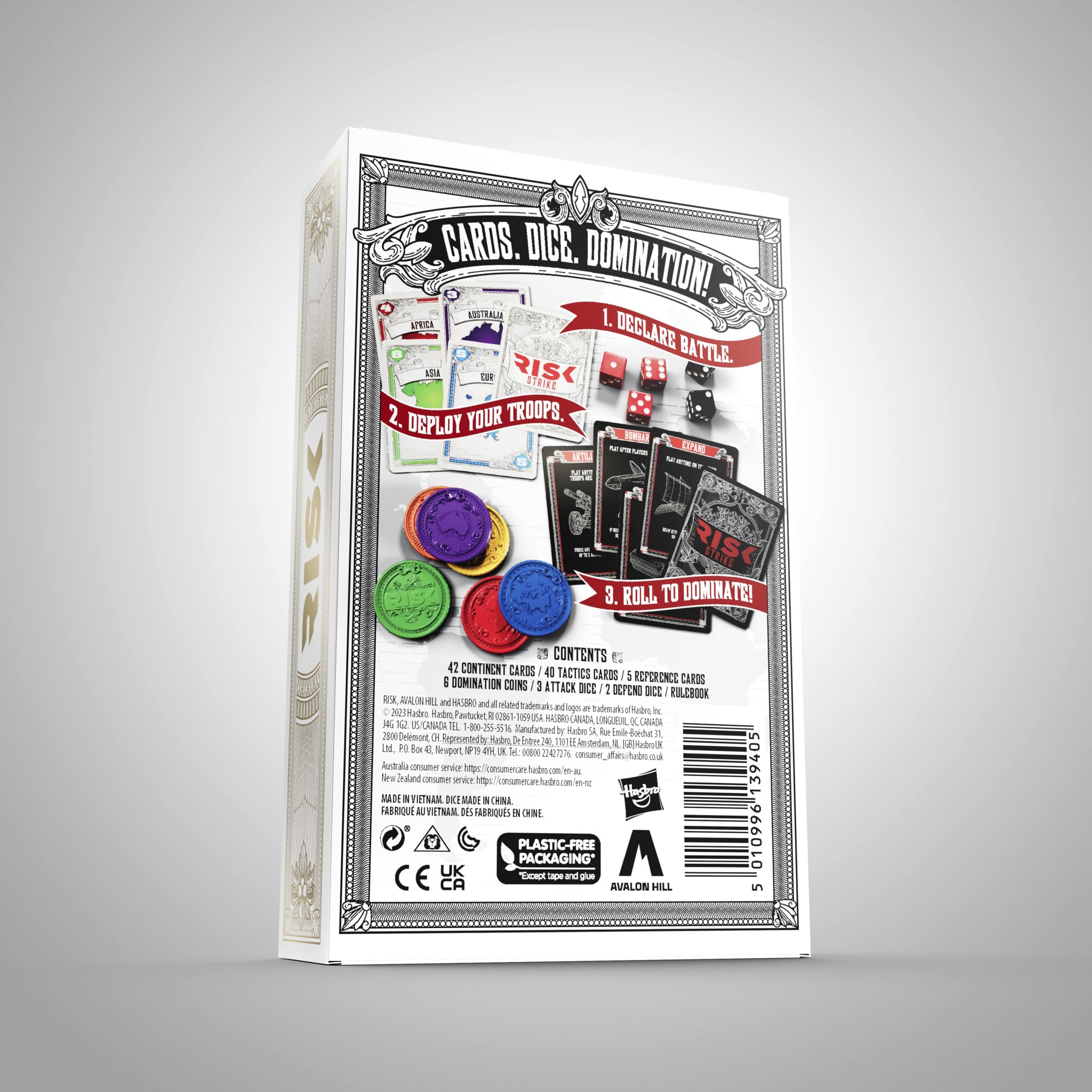 Risk Strike: Fast-Paced Card & Dice Game – 20-Minute Strategy for 2-5 Players, Ages 10+