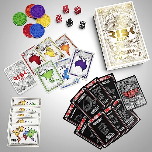 Risk Strike: Fast-Paced Card & Dice Game – 20-Minute Strategy for 2-5 Players, Ages 10+