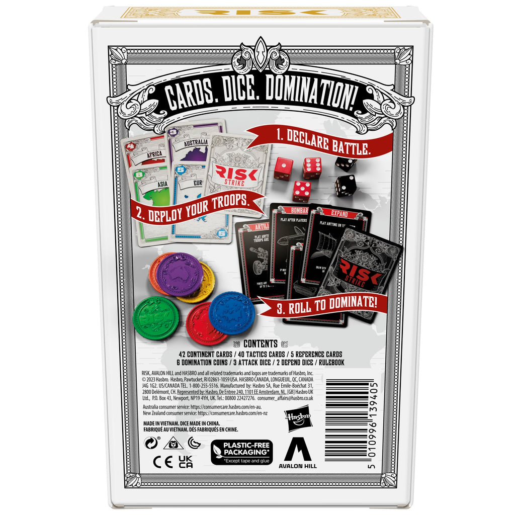 Risk Strike: Fast-Paced Card & Dice Game – 20-Minute Strategy for 2-5 Players, Ages 10+