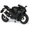 Risopen 1:18 Scale Black Die-Cast Motorcycle Model – Compatible Yamaha R1 Style Toy and Collectible