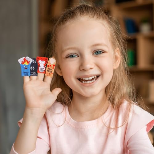 Rite Lite 10 Plague Finger Puppets for Passover Seder - Educational Toy for Kids
