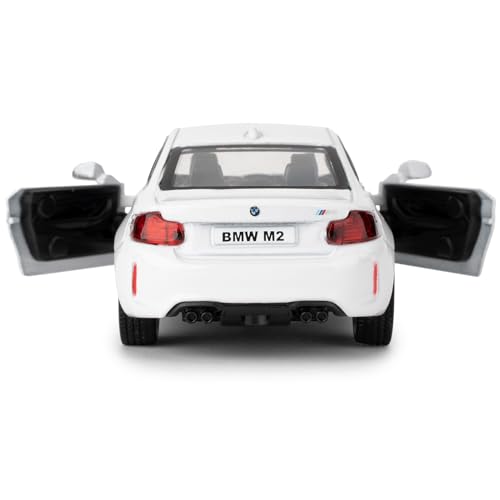 RMZ City 1:36 BMW M2 Diecast Pull-Back Toy Car, White – Collectible Model for Ages 3+