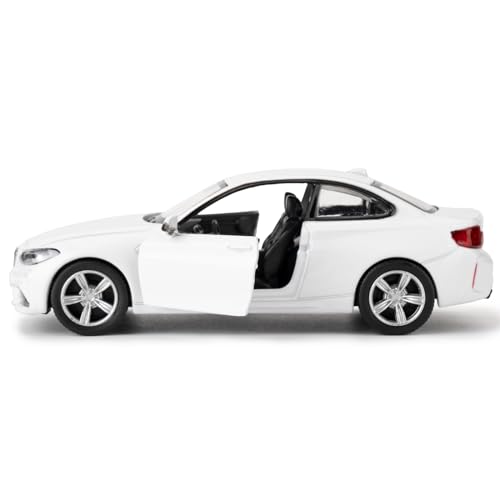 RMZ City 1:36 BMW M2 Diecast Pull-Back Toy Car, White – Collectible Model for Ages 3+