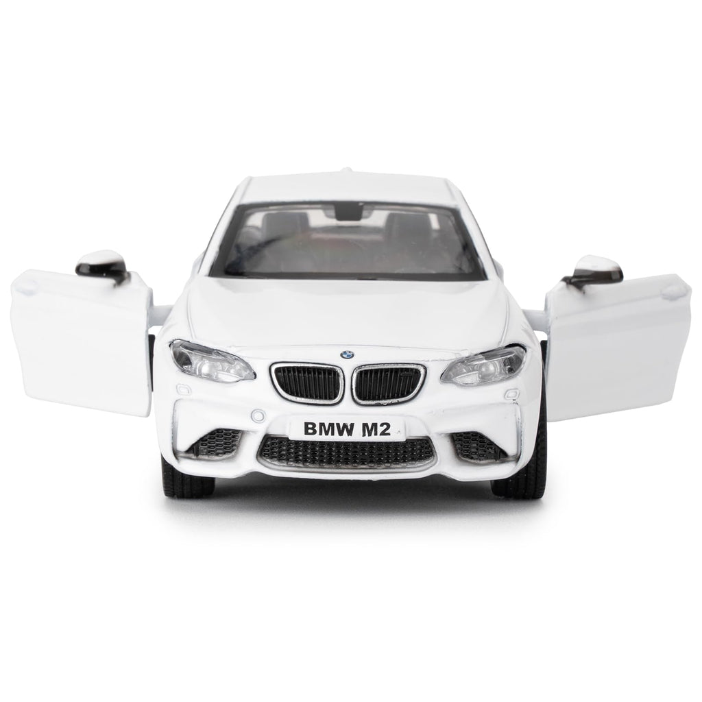 RMZ City 1:36 BMW M2 Diecast Pull-Back Toy Car, White – Collectible Model for Ages 3+