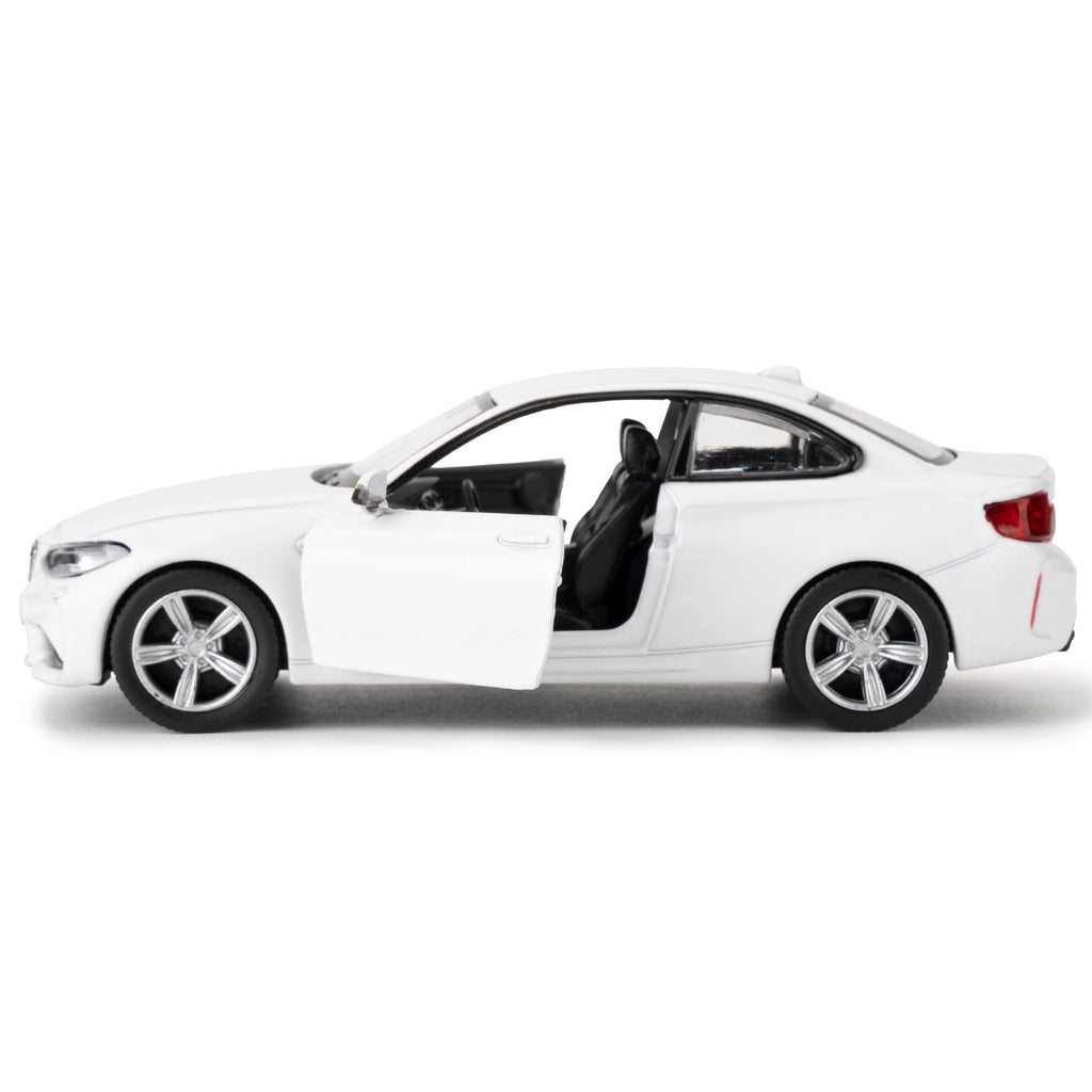 RMZ City 1:36 BMW M2 Diecast Pull-Back Toy Car, White – Collectible Model for Ages 3+