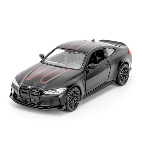 RMZ City 1/36 BMW M4 CSL Diecast Car – Alloy Pullback Toy with Opening Doors, Gift for Ages 3+ (Black)