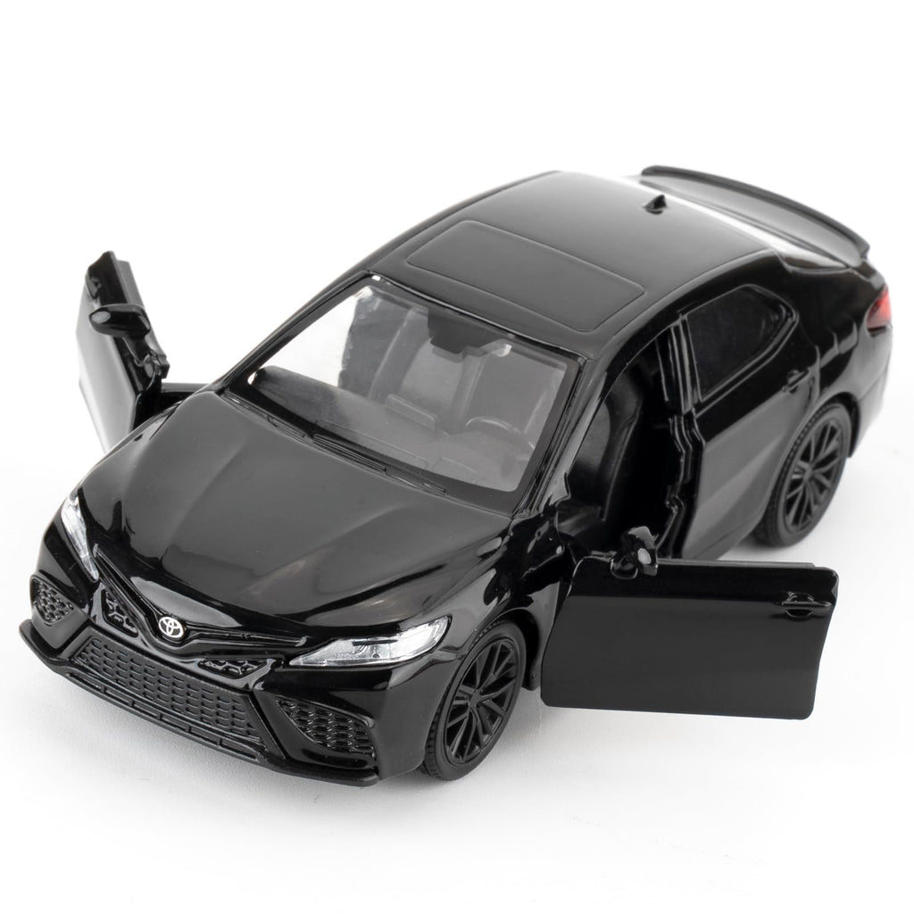 RMZ City 1:36 Camry XSE Diecast Car Model – Black, Pull Back, Opening Doors