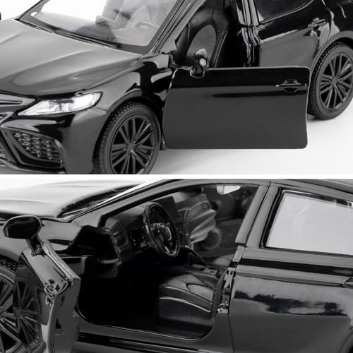 RMZ City 1:36 Camry XSE Diecast Car Model – Black, Pull Back, Opening Doors