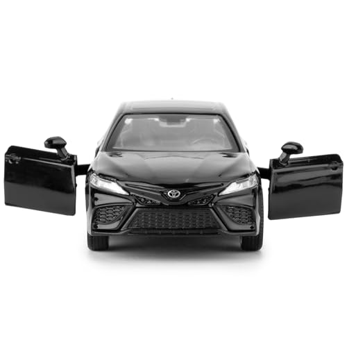 RMZ City 1:36 Camry XSE Diecast Car Model – Black, Pull Back, Opening Doors