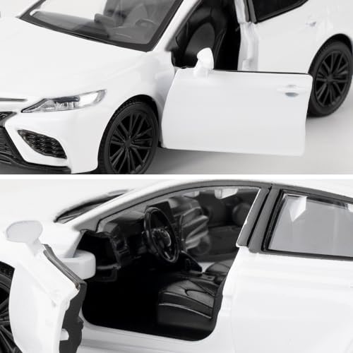 RMZ City 1:36 Camry XSE Diecast Model Car, White – Pull Back with Opening Doors