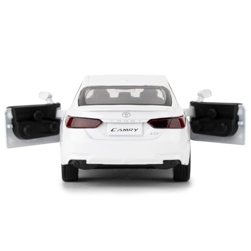 RMZ City 1:36 Camry XSE Diecast Model Car, White – Pull Back with Opening Doors