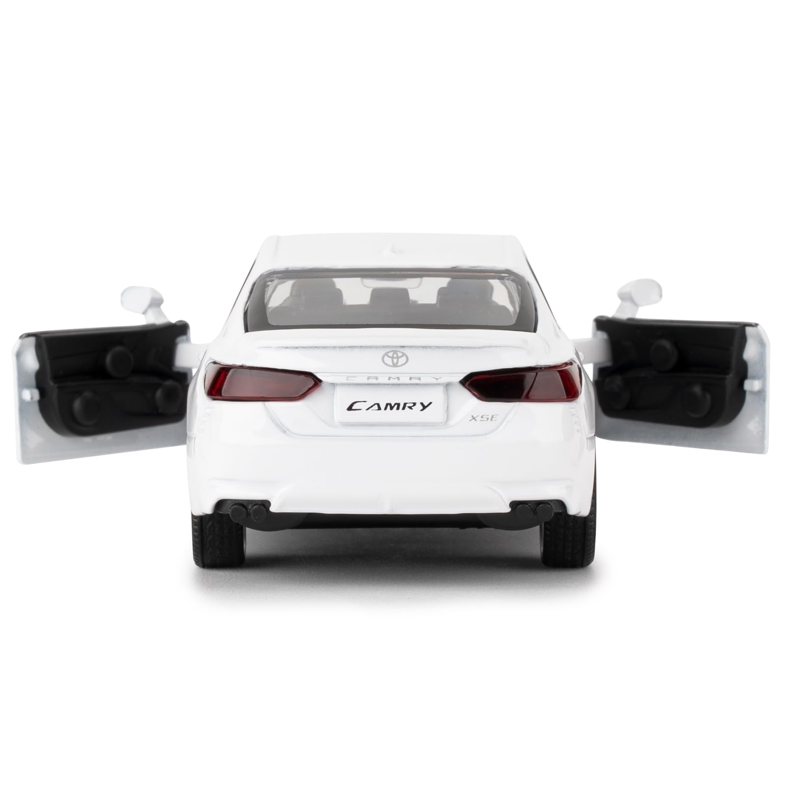 RMZ City 1:36 Camry XSE Diecast Model Car, White – Pull Back with Opening Doors