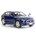 RMZ City 1:36 Scale Maserati Levante Diecast Car - Blue Pullback Toy with Opening Doors