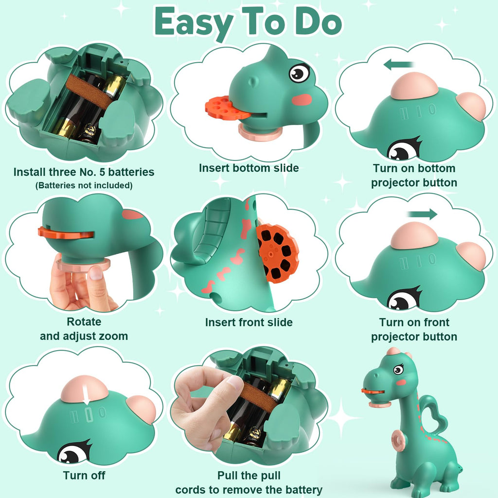 RNGODO Dinosaur Drawing Projector for Kids - 96 Stencils + 12 Markers, Smart Art Sketcher Toy Ages 3+