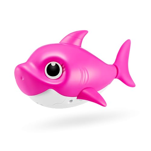 Robo Alive Junior Baby Shark Mommy Shark (Pink) Singing & Swimming Bath Toy by ZURU