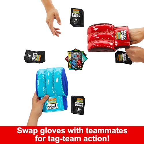 Rock ‘Em Sock ‘Em Robots Fight Cards Card Game – Team Party Game with Boxing Gloves