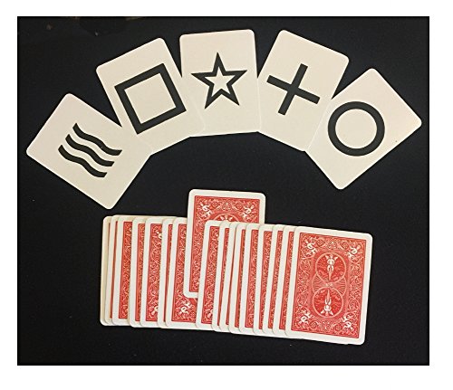 Rock Ridge Magic ESP Deck – 25 Black-Face Poker-Size Rhine Symbol Cards for Mentalism