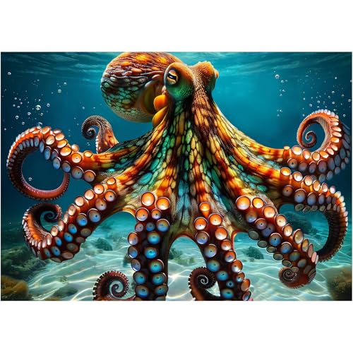 Rocorose 1000 Piece Octopus Puzzle – Deep Sea Ocean Exploration Jigsaw for Adults