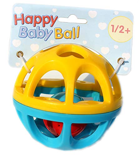 ROHSCE Baby Rattle Balls – Open-Hole Grip Sensory Toy for 3-6 Months, BPA-Free