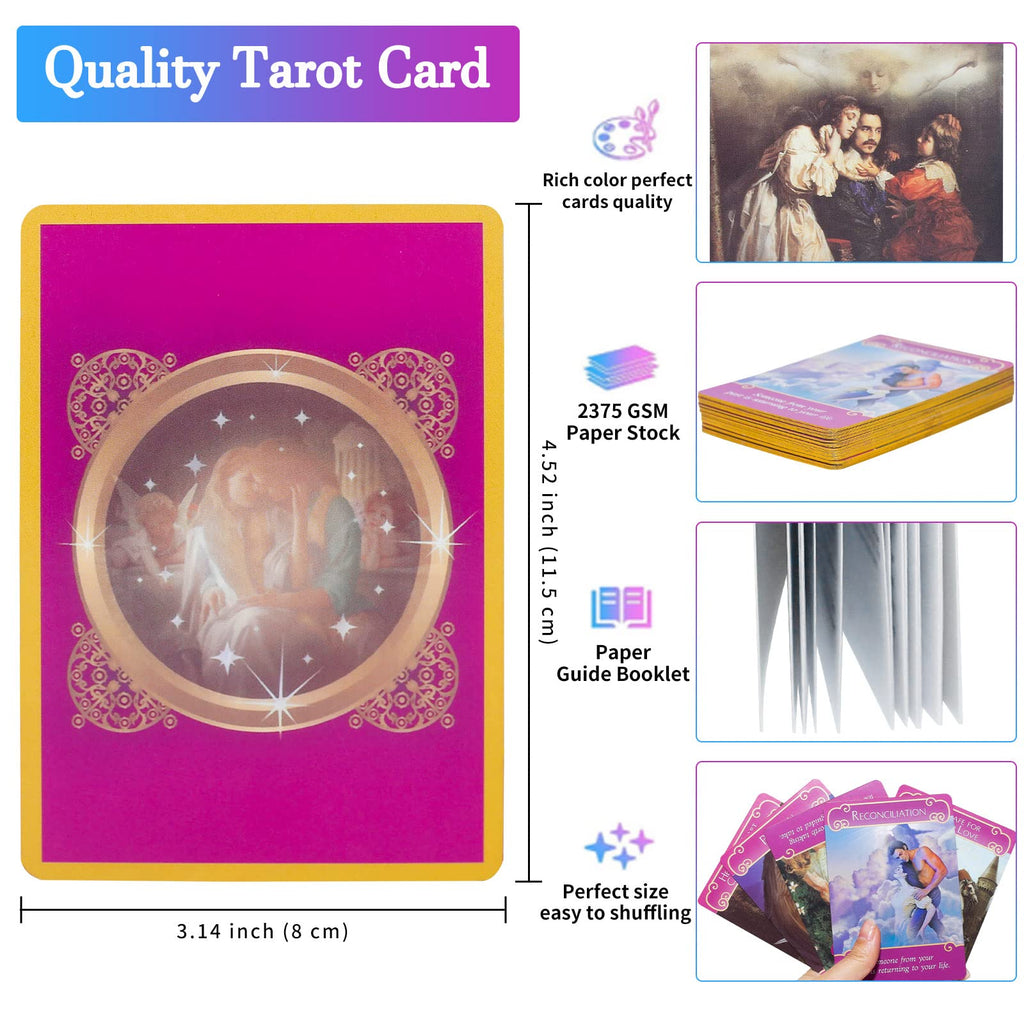 Romance Angels Oracle Deck – 44 Love & Romance Cards with Guide Book by TWWDE AUG