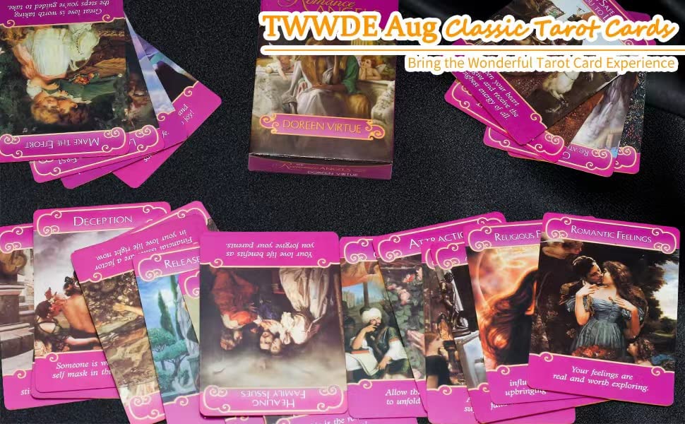 Romance Angels Oracle Deck – 44 Love & Romance Cards with Guide Book by TWWDE AUG
