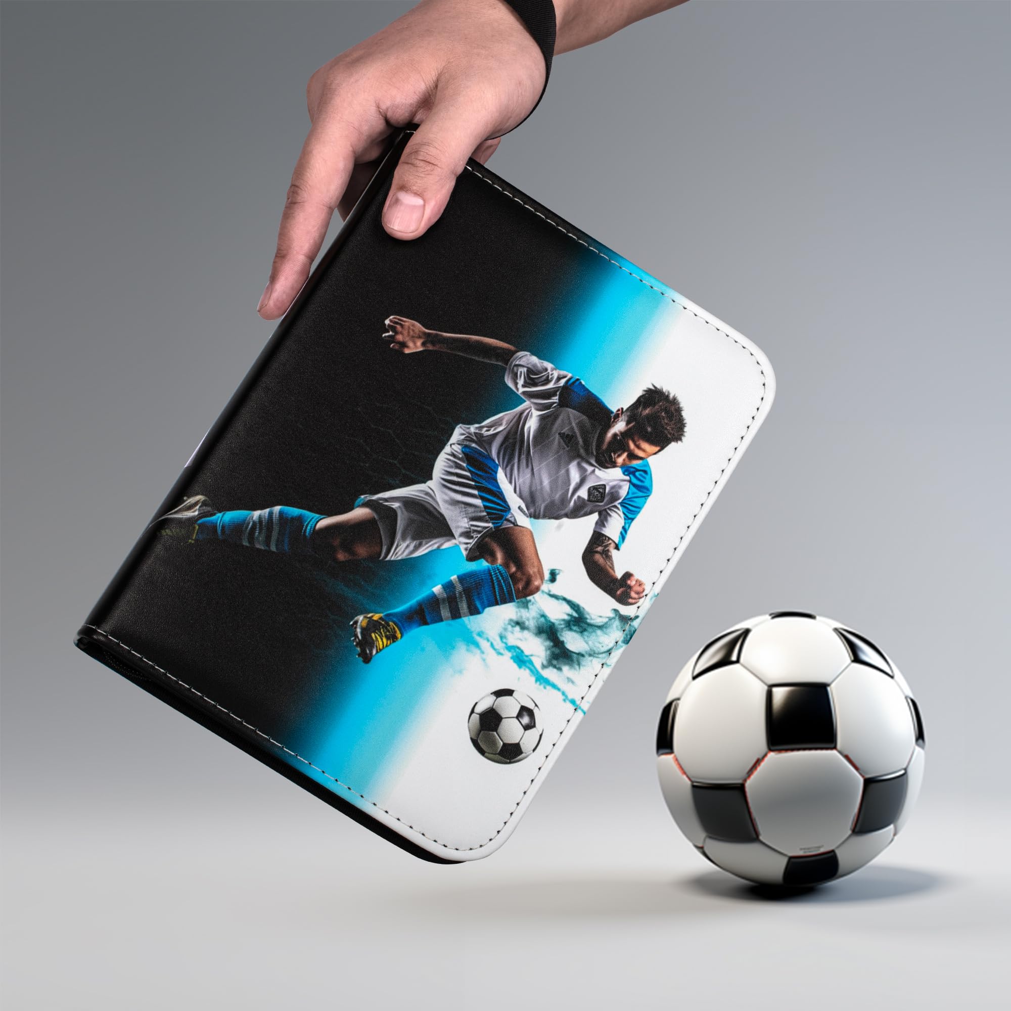 RONMONG Soccer Card Binder 2025-2026 - 440-Pocket PU Leather Album with Sleeves for Trading Cards, Gift for Collectors