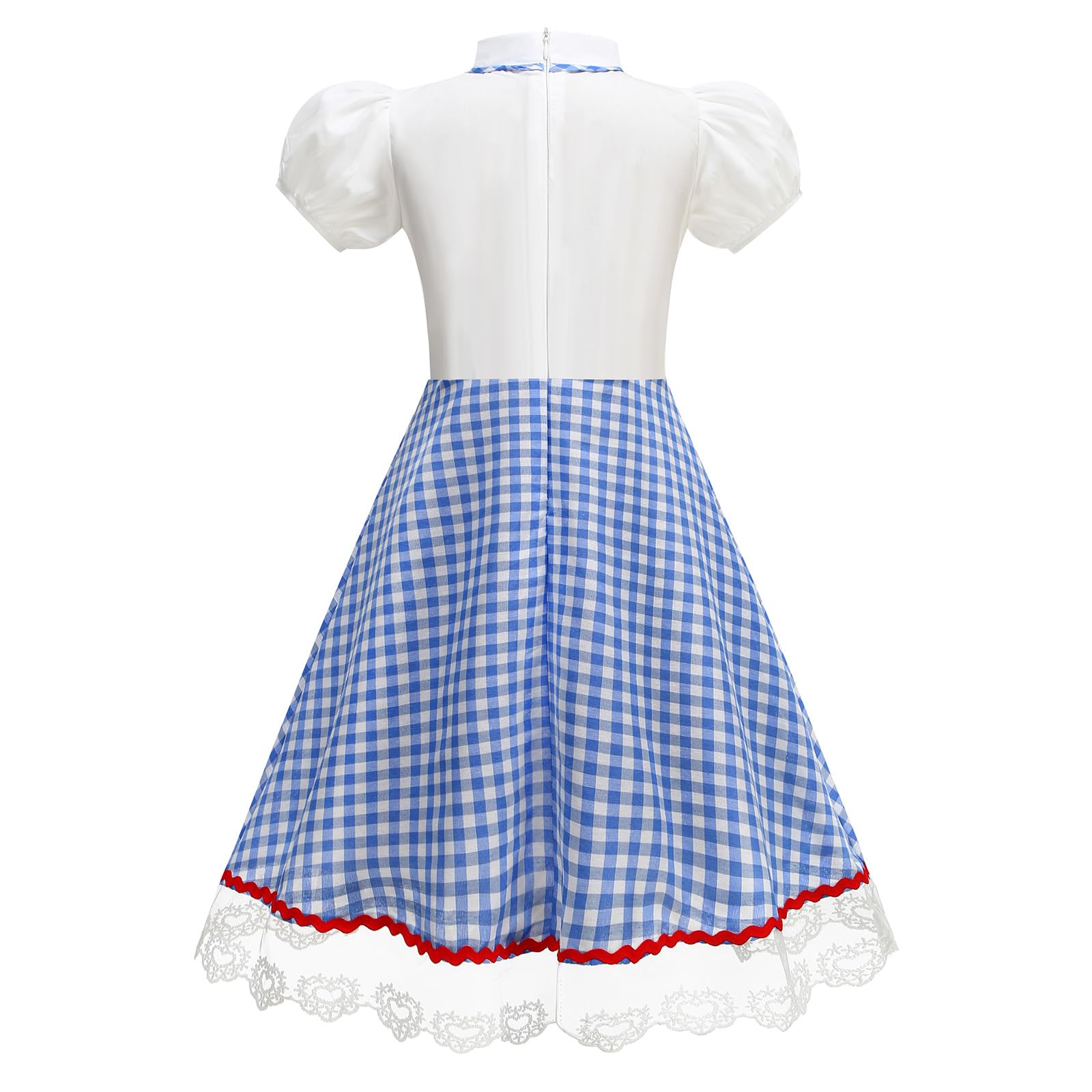 ROSADAGE Blue Plaid Girls Costume for Halloween, Cosplay, and Dress-Up